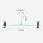 Saiyoubesten Notable 5X Adjustable Metal Clip Trouser Coat Pants Bulk Clothes Hangers Coathangers(None GR)