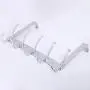 WEBI Over The Door Hook Door Hanger Hook Rack with 5 Tri Hooks for Hanging Coats, Over The Door Towel Rack Towel Hanger Door Coat Hanger Over Door Coat Rack for Bathroom,Behind Back of Door,Silver