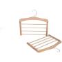 SunTrade 4-Layer Wooden Pants Rack,Trousers Pants Jeans Scarf Clothes Hanger Organizer (Beige)