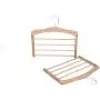SunTrade 4-Layer Wooden Pants Rack,Trousers Pants Jeans Scarf Clothes Hanger Organizer (Beige)