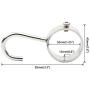Pxyelec Stainless Steel Bathroom Clothes Coat Hanging Hook Hanger for 1.25 inch / 32mm Dia Rod Tube Pipe, Pack of 10