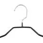 Kabudar Adult Metal Hangers Non-Slip Suit Coat Hangers Chrome and Black Friction, Heavy Duty Wire Hanger with Rubber Coating, 17 Inches Wide, Set of 20