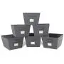 MAX Houser Fabric Cloth Storage Bins,Foldable Storage Cubes Organizer Baskets with Dual Handles for Home Bedroom Storage,Set of 6(Grey) MAX Houser Fabric Cloth Storage Bins,Foldable Storage Cubes Organizer Baskets with Dual Handles for Home Bedroom Storage,Set of 6(Grey)
