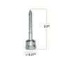 Sammys 8008957-25 Vertical Rod Anchor Super Screw with 3/8 in. Threaded Rod Fitting, 1/4 x 2 Screw, for Wood (Pkg.=25)