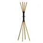 Solid Wooden Clothes Rack Floor Bedroom Hanging Hanger Continental Simple Clothes Rack Simple Iron Floor Clothes Hanger (Color : Black)