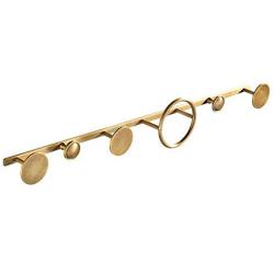 MEIDUO Nordic Wall-Mounted Coat Rack, Solid Copper, Doorway/Bedroom Clothes Hanger with 6 Round Hooks, Space Saving, Easy Assembly, 60cm