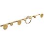 MEIDUO Nordic Wall-Mounted Coat Rack, Solid Copper, Doorway/Bedroom Clothes Hanger with 6 Round Hooks, Space Saving, Easy Assembly, 60cm