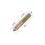 uxcell 20Pcs M6x35mm Hanger Bolt Double Headed Bolt Self-Tapping Screw for Furniture