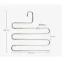 5PC 5 Layers S Shape Multifunctional Clothes Hangers Pants Storage Hangers Cloth Rack Multilayer Storage Cloth Hanger Decoration