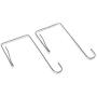 Simdoc 2pcs Over Door Hook Stainless Steel Door Hanger Kitchen Cabinet Clothes Hanger Organizer Holder