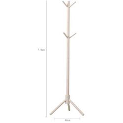 TIANTA- Solid Wooden Coat Rack Hanger Clothes Hanger Coat Rack Wall Hanging Fashion Creative Hanging Hanger Wooden Hanger Home Furnishing (Color : Dark Brown)