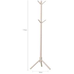 TIANTA- Solid Wooden Coat Rack Hanger Clothes Hanger Coat Rack Wall Hanging Fashion Creative Hanging Hanger Wooden Hanger Home Furnishing (Color : Dark Brown)