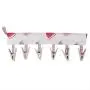 Strnek Cloth Hanger Clothespin Bathroom Racks Socks Drying Hanger Travel Portable Folding Clothes Clips Hanger Clothing Holding Ties(White)