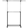 JF World 2 Rod Garment Rack Adjustable Clothes Hanger
