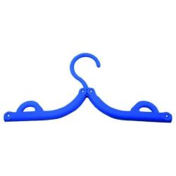 Plastic Travel Folding Foldable Portable Mini Clothes Hanger Color Deep Blue Pack of 5