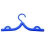 Plastic Travel Folding Foldable Portable Mini Clothes Hanger Color Deep Blue Pack of 5