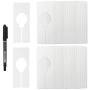 Homend 50 Pack White Clothing Rack Size Dividers Rectangular Hangers Dividers with 1 Piece Marker Pen for Home or Cloth Store Homend 50 Pack White Clothing Rack Size Dividers Rectangular Hangers Dividers with 1 Piece Marker Pen for Home or Cloth Store