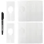 Homend 50 Pack White Clothing Rack Size Dividers Rectangular Hangers Dividers with 1 Piece Marker Pen for Home or Cloth Store