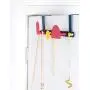 Nakko Over The Door Hook Hanger, Strong Metal Organizer for Cloth, Towel, Hat, Bag, Belt, Scarf, Jewelry, Multi Color Door Coat Rack, Iron