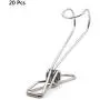 MEIYIN 20 Pcs Stainless Steel Laundry Hanging Clip Hook Clothes Peg Boot Hanger Towel Holder Paper Files Snack Binder Clip