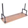 Diwhy Industrial Pipe Clothing Rack Pine Wood Shelving Shoes Rack Cloth Hanger Pipe Shelf 2 Layer