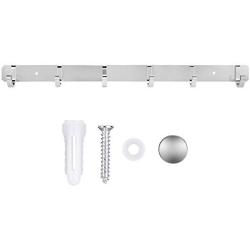 Wall Hook Aluminum Alloy Wall Mount Coat Hook Rack for Hanging Clothes Coat Hat Towels Hanger Home Bathroom Kitchen Household Hardware (6 Hooks)