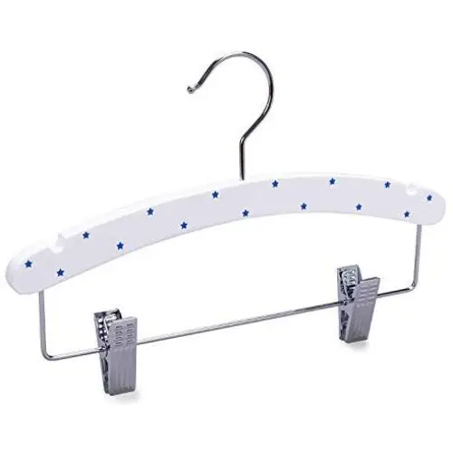 Nature Smile 12" Kids Baby Children Toddler Wooden Hangers with Clips, Wood Skirt Pants Hangers with Notches and Anti-Rust Chrome Swivel Hook Pack of 10 (White) Nature Smile 12" Kids Baby Children Toddler Wooden Hangers with Clips, Wood Skirt Pants Hangers with Notches and Anti-Rust Chrome Swivel Hook Pack of 10 (White)