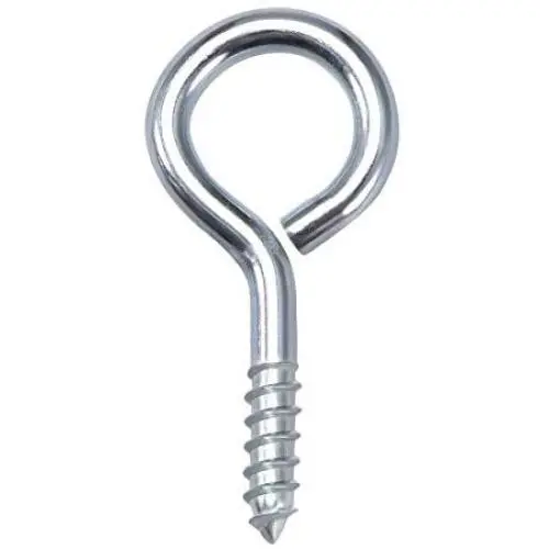 uxcell 1.6 inches Screw Eye Hooks Self Tapping Screws Carbon Steel Screw-in Hanger Eye-Shape Ring Hooks 30pcs