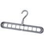 lRICE-home Multi-Function 9-Hole Sliding Clothes Hanger Sorting Drying Rack Hook Organizer - Random Color
