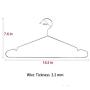 JUNING Wire Hangers, 40 Pack Stainless Steel Strong Metal Clothes Hangers-16.5 Inch, Silvery