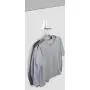 Umbra, White, Nickel Flip Valet Wall Mounted or Over-The-Door Modern, Sleek, Space-Saving Hook, Holds Multiple Hangers for Organizing Clothes