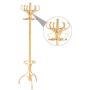 NanaPluz Hat Stand Tree Wood Garments Coat Rack Clothes Hanger Umbrella Holder Hooks Rotating Top Tier, Oak with Ebook