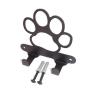 Dog Leash Hook Hanger. Dog Paw. Satin Black Finish. Made in USA. Solid Steel. Screws Included.