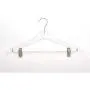 Slim Plastic Hangers with Clips- Pants Hangers, Skirt Hangers, Coat Hangers- Heavy Duty Clothing Hangers, Suit Hangers- Non Slip, Slim and Space Saving Hangers for Clothes (Smokey Clear, 100)