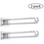 FLE Wall Mounted Clothes Hanger Rack Wall Clothes Bar, SUS-304 Stainless Steel Jacket Hanger Wall Hangers for Clothes Closet Organizers and Storage(2 Pack)