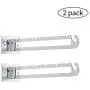 FLE Wall Mounted Clothes Hanger Rack Wall Clothes Bar, SUS-304 Stainless Steel Jacket Hanger Wall Hangers for Clothes Closet Organizers and Storage(2 Pack)