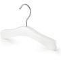 HANGERWORLD 12 White 9.8inch Wooden Kids Coat Clothes Garment Top Baby Toddler Hangers Metal Swivel Hook