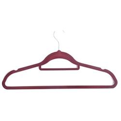 wrea 10pcs Non-Slip Flocked Adult Clothes Hangers 360 Degree Swivel Notched Shoulders Coat Trousers Hanger