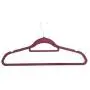 wrea 10pcs Non-Slip Flocked Adult Clothes Hangers 360 Degree Swivel Notched Shoulders Coat Trousers Hanger