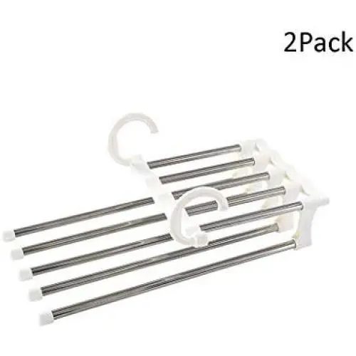 2Pcs Retractable Foldable Wardrobe Closet Clothes Hangers Magic Vertical Horizontal Tie Belt Hanging Racks (Color : White(2Pack)) 2Pcs Retractable Foldable Wardrobe Closet Clothes Hangers Magic Vertical Horizontal Tie Belt Hanging Racks (Color : White(2Pack))