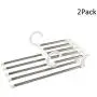 2Pcs Retractable Foldable Wardrobe Closet Clothes Hangers Magic Vertical Horizontal Tie Belt Hanging Racks (Color : White(2Pack)) 2Pcs Retractable Foldable Wardrobe Closet Clothes Hangers Magic Vertical Horizontal Tie Belt Hanging Racks (Color : White(2Pack))