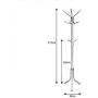 DUIHIDD Clothes Hangers Coat Rack Aluminum Stand-up Hanger for Bedroom Living Room Cloakroom 40cm × 172cm (Color : White)