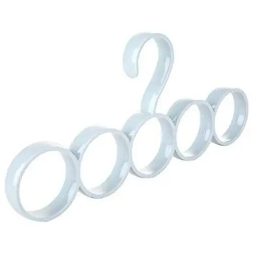 Romote 5 Hooks Scarf Hanger Tie Belt Hanger Multifunctional Clothes Hanger Round Storage Rack Plain Color Hanger for Closet (Blue)