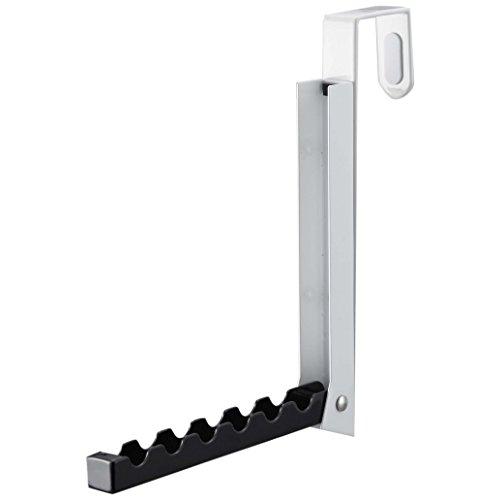 Over The Door 6 Hooks Folding Organizer in Black Finish - 8" L