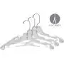 The Great American Hanger Company Clear Junior Top, Small 14 inch Space Saving Teen Notches and 360 Degree Chrome Swivel Hook (Set of 100) Plastic Kids Hanger The Great American Hanger Company Clear Junior Top, Small 14 inch Space Saving Teen Notches and 360 Degree Chrome Swivel Hook (Set of 100) Plastic Kids Hanger