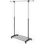 Whitmor Deluxe Adjustable Garment Rack - Rolling Clothes Organizer - Black and Chrome Whitmor Deluxe Adjustable Garment Rack - Rolling Clothes Organizer - Black and Chrome