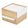 Umbra Mini Stowit Jewelry Boxes - Modern Keepsake Storage Organizer with Hidden Compartment Drawers for Ring, Bracelet, Watch, Necklace, Earrings, and Accessories (White / Natural)