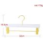 Billion - Acrylic Hanger - Gold Hook and Suit Hanger - Non-Slip Heavy Duty Gold Hanger for Shorts and Skirt 5 Pack