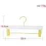 Billion - Acrylic Hanger - Gold Hook and Suit Hanger - Non-Slip Heavy Duty Gold Hanger for Shorts and Skirt 5 Pack