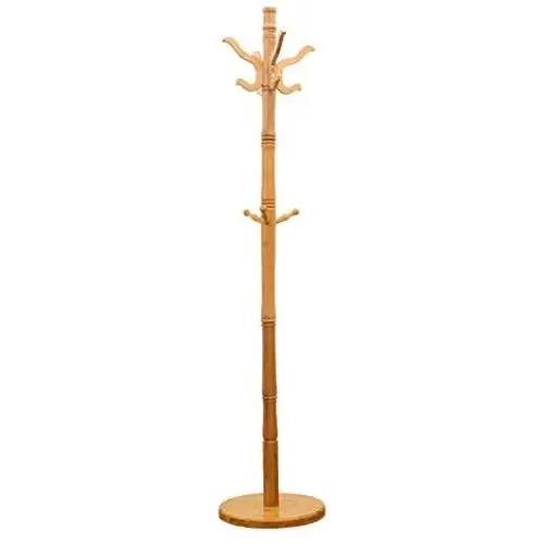 COAT RACK ZHIRONG Hangers Floor-standing Bamboo Bedroom Clothes Rack 9 Hooks Bag Rack Hat Holder Scarf Rack Corner (Color : B) COAT RACK ZHIRONG Hangers Floor-standing Bamboo Bedroom Clothes Rack 9 Hooks Bag Rack Hat Holder Scarf Rack Corner (Color : B)